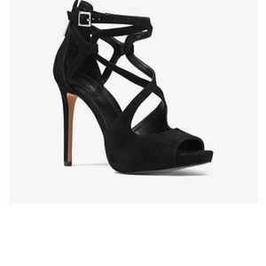 Michael Kors Catia Black Platform Shoes 7.5